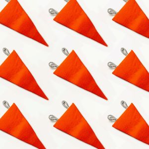 repetitive pattern of red flags on a white background